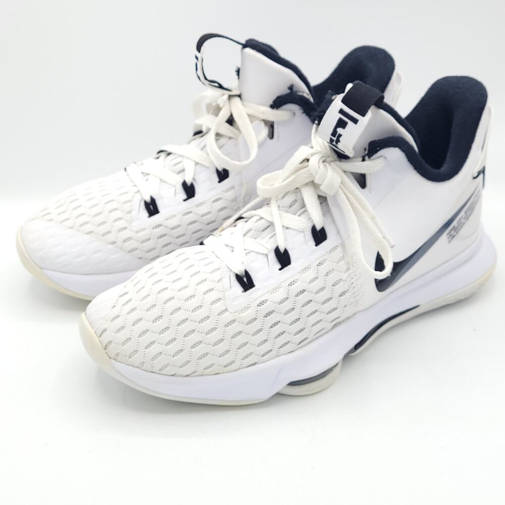 Nike CQ9380-101 Air Zoom Lebron Witness V White Sneakers Size Mens 8